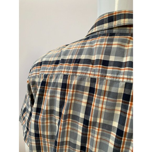 Carhartt Mens Relaxed Fit Plaid Short Sleeve Button-Up Shirt L - Picture 8 of 12